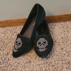 Rhine skull black MIA flats